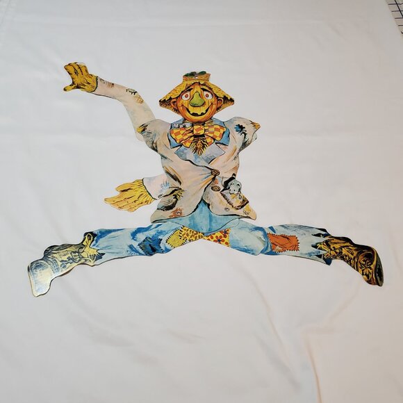 Vintage 24” Halloween Cardboard Die-Cut Jointed Scarecrow – Halloween Décor - Picture 6 of 9